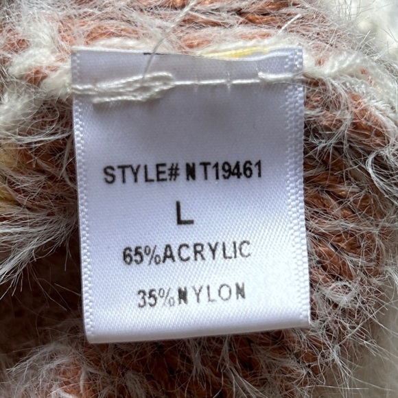 Lumiere Gentle Fawn Cozy Ivory Multicolor Striped Hilda Sweater Size Large - Picture 6 of 12